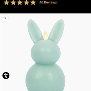 Luminara Mint Green Bunny Candle